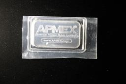 1oz .999 FINE SILVER BAR (APMEX)