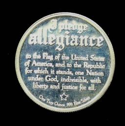 1oz .999 FINE SILVER ROUND (PLEDGE ALLEGIANCE)