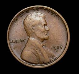 1917 S LINCOLN WHEAT CENT PENNY COIN