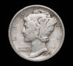 1919 MERCURY SILVER DIME COIN