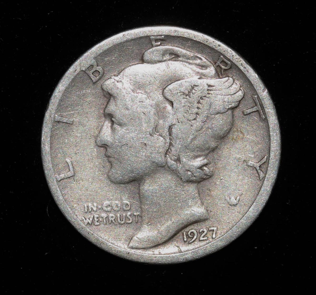 1927 S MERCURY SILVER DIME COIN