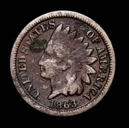 1863 INDIAN HEAD CENT PENNY COIN