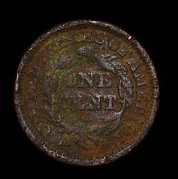 1845 LARGE CENT COPPER COIN