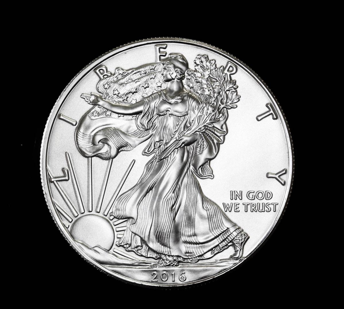 2016 1oz .999 FINE SILVER AMERICAN EAGLE COIN **FRESH FROM TUBE**