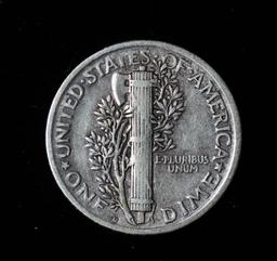 1918 D MERCURY SILVER DIME COIN
