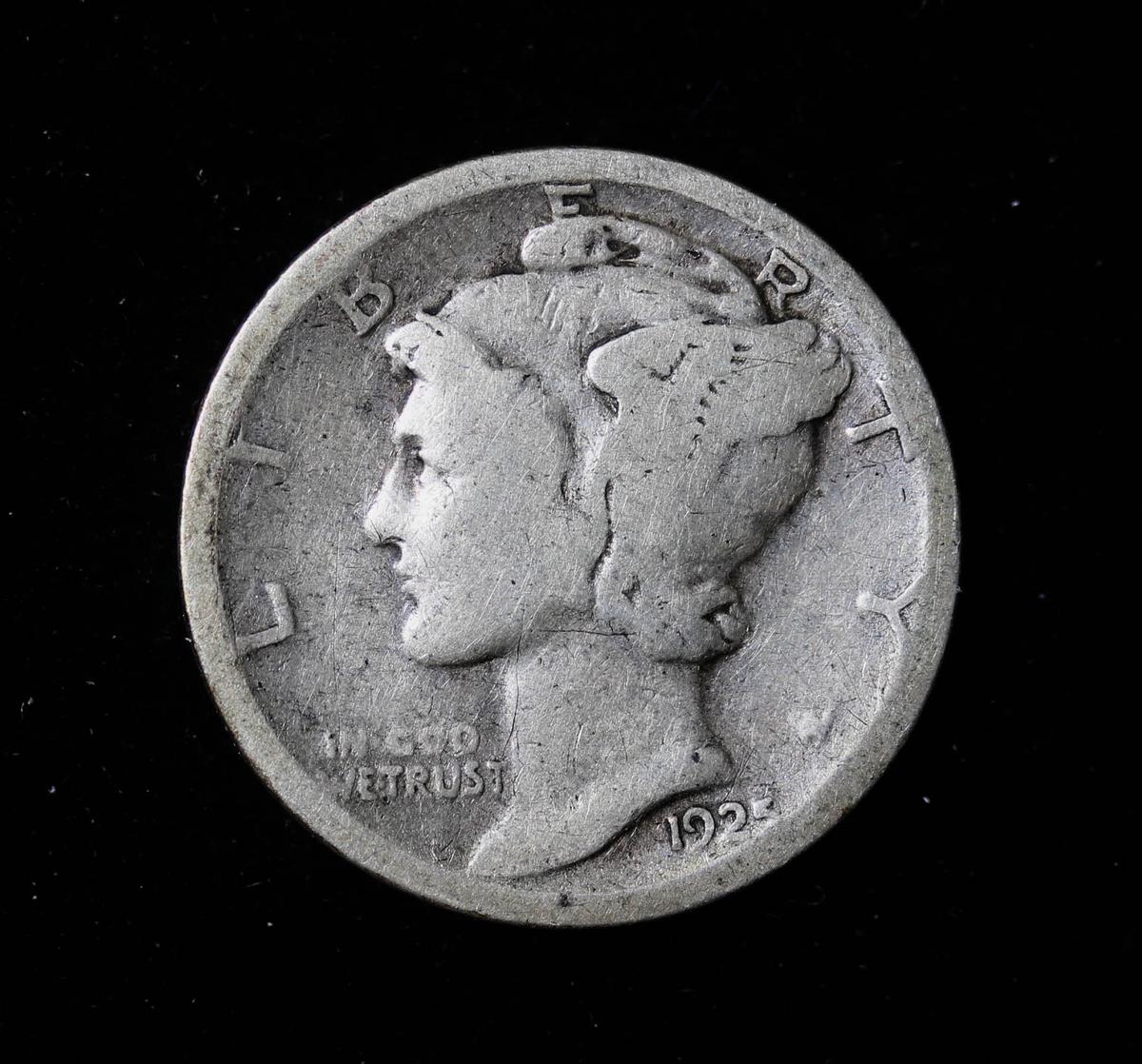 1925 S MERCURY SILVER DIME COIN