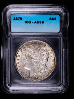 1879 MORGAN SILVER DOLLAR COIN ICG AU58