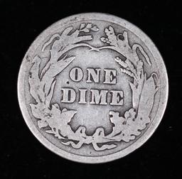 1913 BARBER SILVER DIME COIN