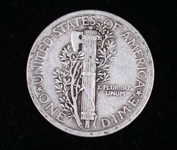 1917 MERCURY SILVER DIME COIN