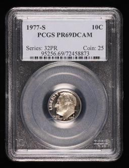 1977 S ROOSEVELT DIME COIN PROOF PCGS PR69 DCAM