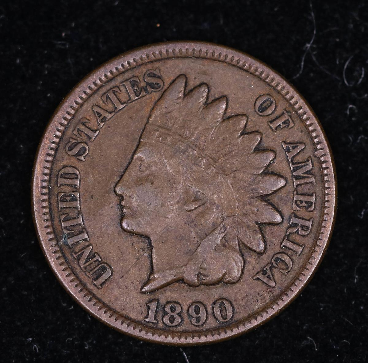 1890 INDIAN HEAD CENT PENNY COIN