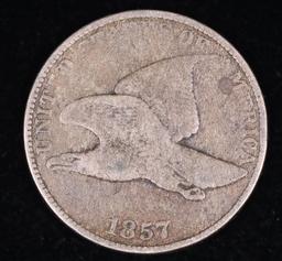 1857 FLYING EAGLE CENT COIN