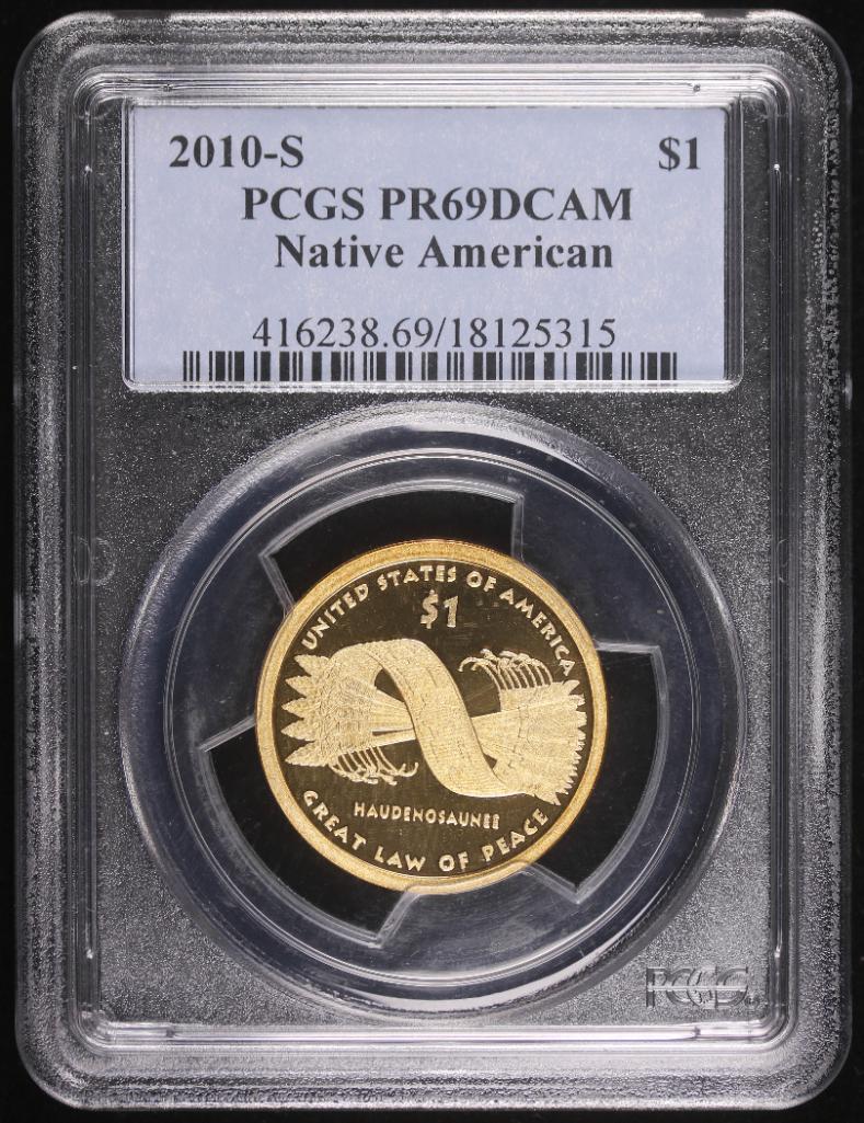 2010 S SACAGAWEA $1 COIN NATIVE AMERICAN PCGS PR69DCAM