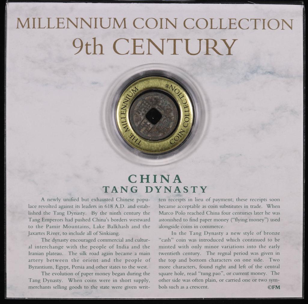 FRANKLIN MINT, MILLENNIUM COIN COLLECTION 9TH CENTURY CHINA TANG DYNASTY