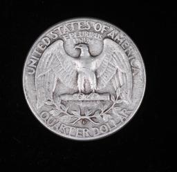 1939 D WASHINGTON SILVER QUARTER DOLLAR COIN