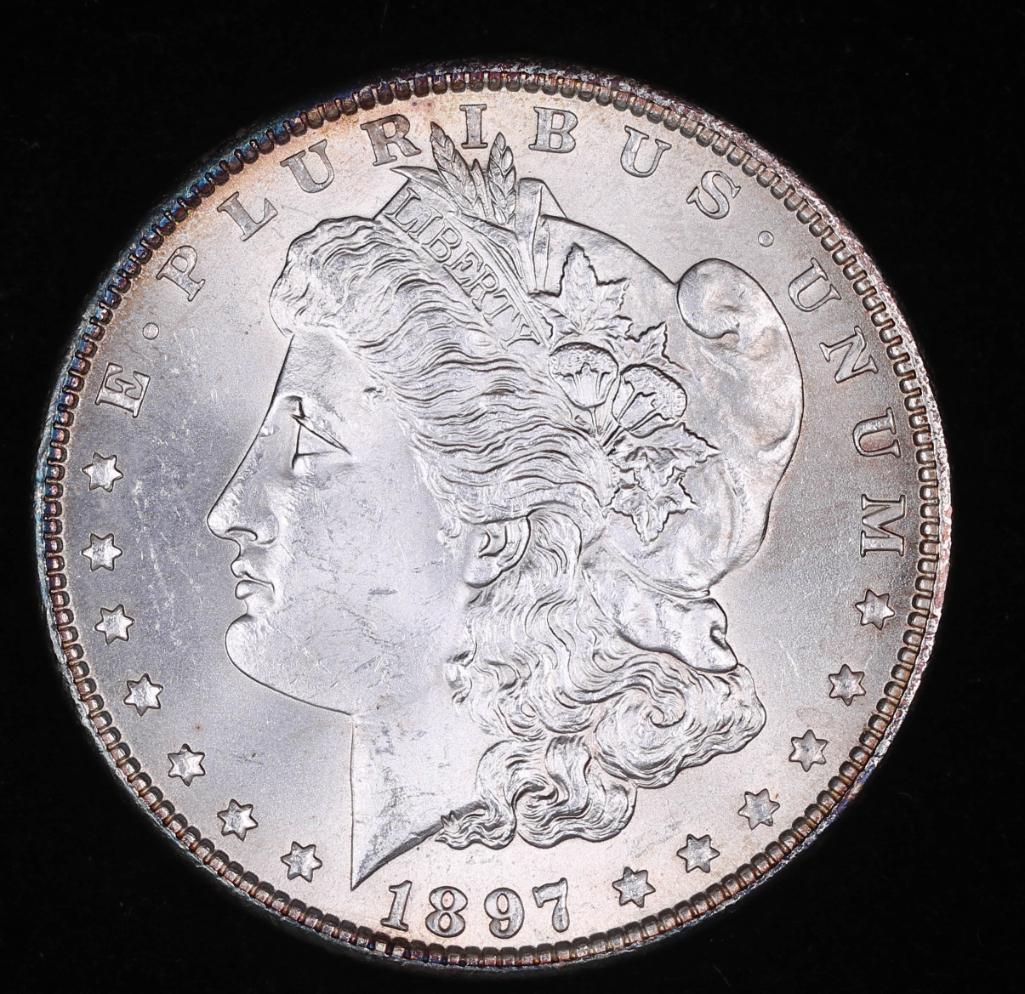 1897 MORGAN SILVER DOLLAR COIN GEM BU UNC MS+++