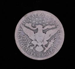 1892 BARBER SILVER QUARTER DOLLAR COIN