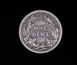 1911 BARBER SILVER DIME COIN