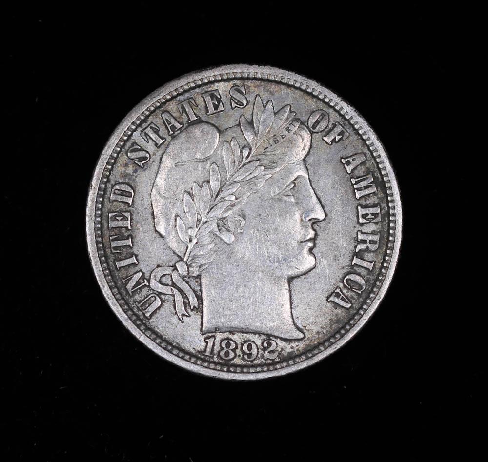 1892 O BARBER SILVER DIME COIN