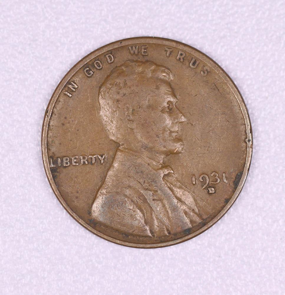 1931 D WHEAT CENT LINCOLN PENNY COIN