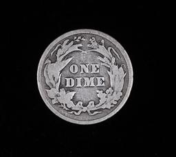 1893 BARBER SILVER DIME COIN