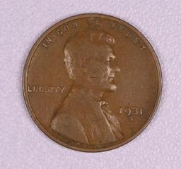 1931 S WHEAT CENT LINCOLN PENNY COIN