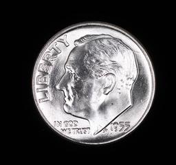 1955 ROOSEVELT SILVER DIME COIN GEM BU UNC MS++