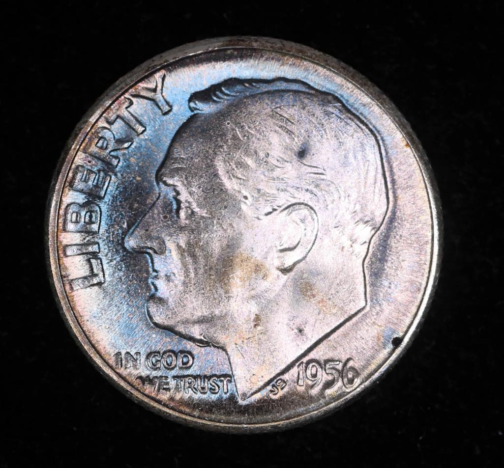 1956 ROOSEVELT SILVER DIME COIN GEM BU UNC MS++