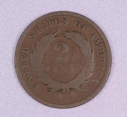 1865 TWO CENT PIECE US COIN