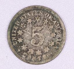 1867 SHIELD NICKEL COIN