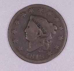 1818 CORONET HEAD US LARGE CENT COIN