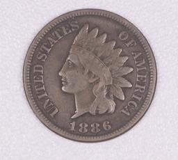 1886 INDIAN HEAD CENT PENNY COIN **TYPE 2**