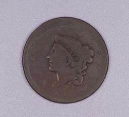 1837 CORONET HEAD LARGE US CENT COIN