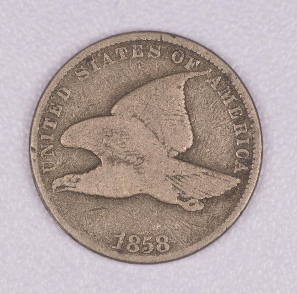 1858 FLYING EAGLE CENT US COIN SMALL LETTERS