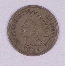 1902 INDIAN HEAD CENT PENNY COIN