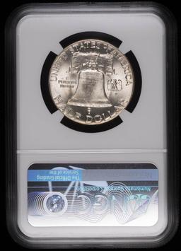 1948 FRANKLIN SILVER HALF DOLLAR COIN NGC MS63