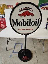 Mobil Oil Gargoyle Lolly Pop Curb Sign