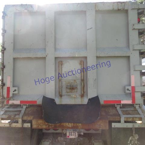 "1996 HilBilt end dump semi trailer 26ft, tarp, 11R22.5 tires