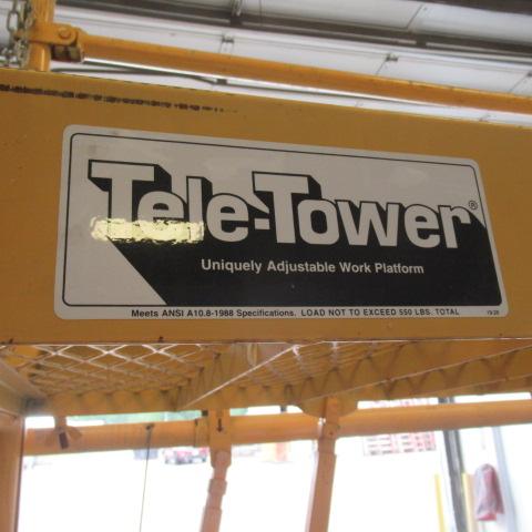 Teletower, adjustable work platform, 6 to 18ft