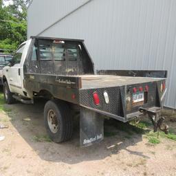 00 Ford F350 Diesel, 4X4, Auto, 7X8.5ft flatbed  VIN:  1FTSF31FXYEE54475
