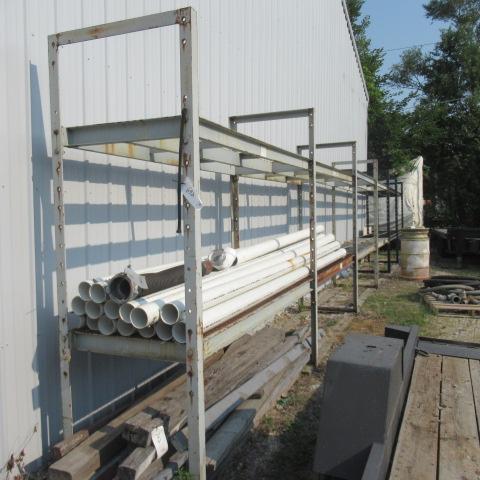 6 sections racking(no contents) bidX 6 8'W, 8'T, 34"D  must bring help and tools to dismantle