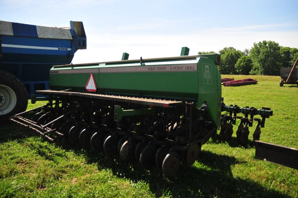 Great Plains Solid Stand 15 w/ grass seeder, on Great Plains cart and cente