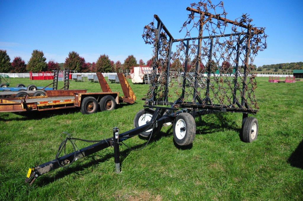 Ogden Pull Type 24’ Hyd. Fold, Chain Harrow on Wheels