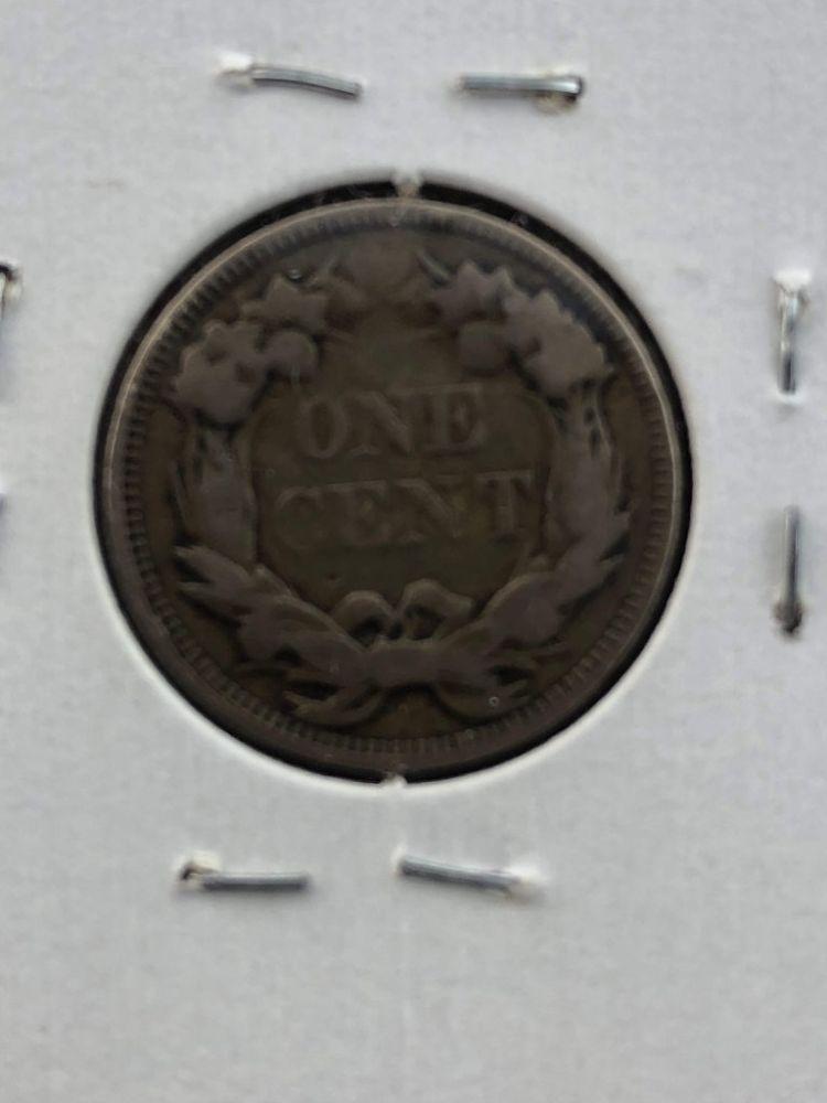 1858 Lrg Letter Flying Eagle Cent F