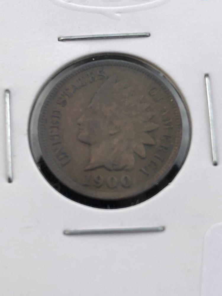 1900 Indian cent EF