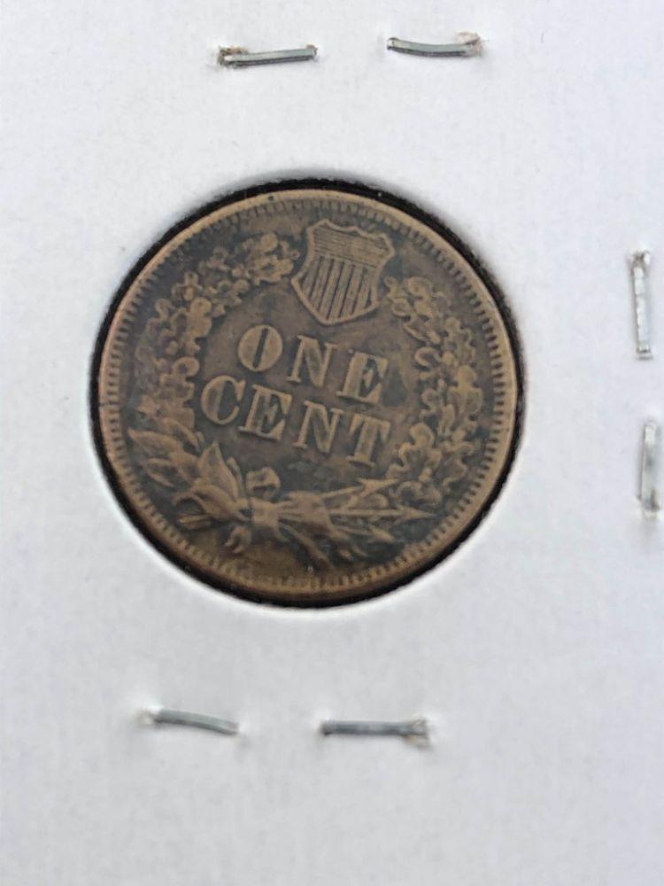 1874 Indian cent XF