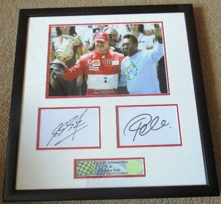 Michael Schumacher / Pele signed production