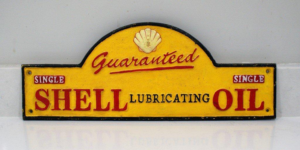 'Shell Oil' Cast Iron Plaque