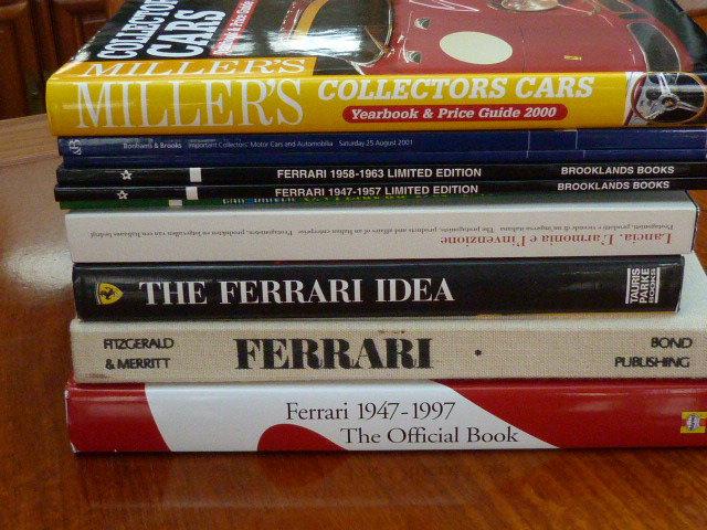 Ferrari-related books.