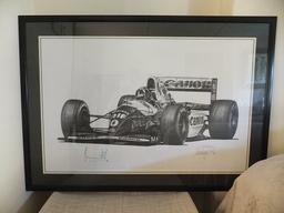 Damon Hill OBE. Williams GP print.
